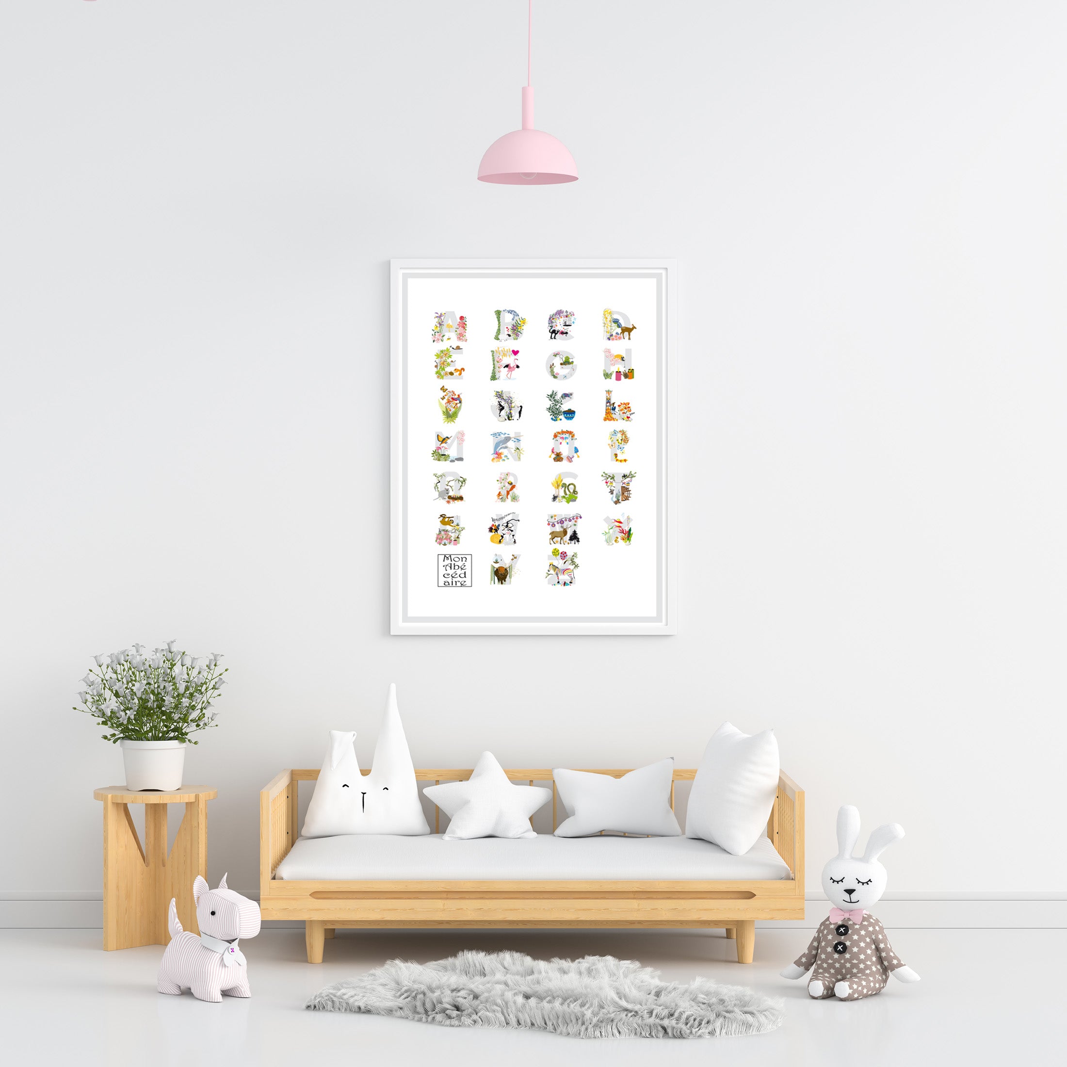 Affiche Abécédaire - Alphabet - illustration Poster Art Mural A4/A3