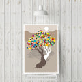 Affiche de l'arbre de vie - Illustration spirituelle  - Poster Art Mural A4/A3