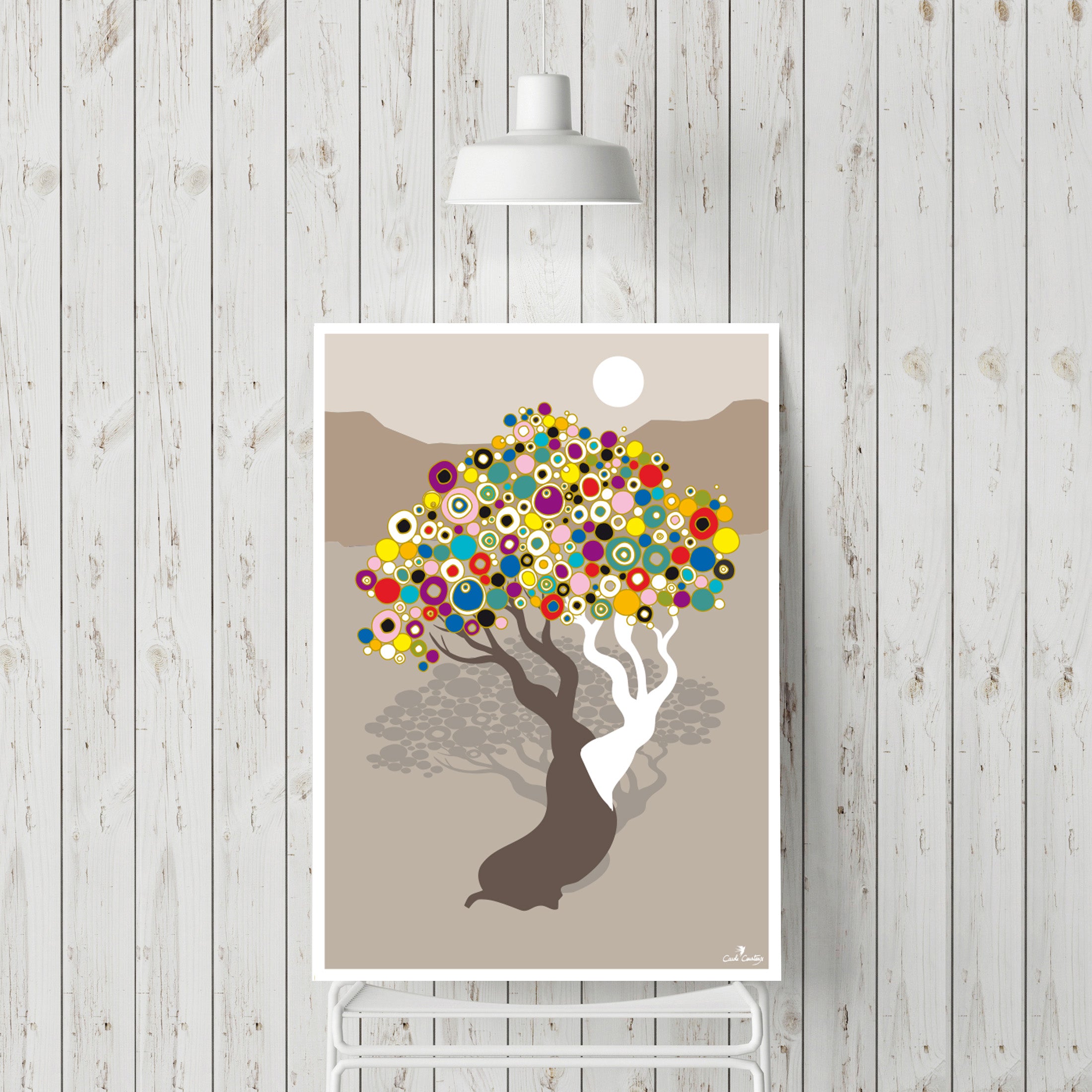 Affiche de l'arbre de vie - Illustration spirituelle  - Poster Art Mural A4/A3